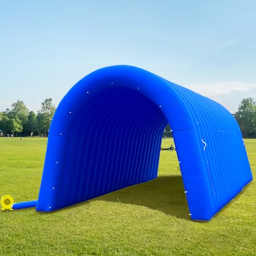 Image of OZIS 24FT Inflatable Tunnel Sports Entrance with Installed Blower Inflatable Tunnel Tent for Business Advertising Event Exhibition Promotion,Street,Shop,Supermarket,School(Blue, 24x10x10Ft)