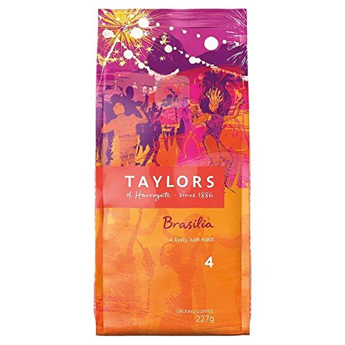 Café Brésilien Brasilia grain moulu riche rôti Le Café De Taylor 227G pack 6
