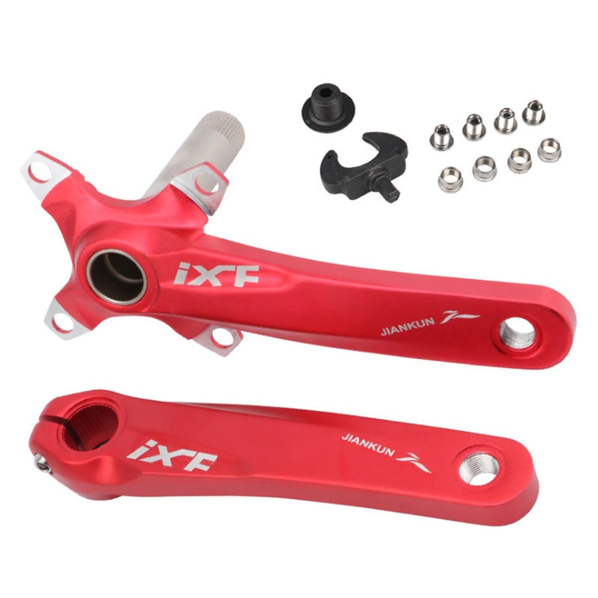 Zintegrowany mechanizm korbowy do rowerów górskich, 170 mm, 104BCD, stop, CNC.