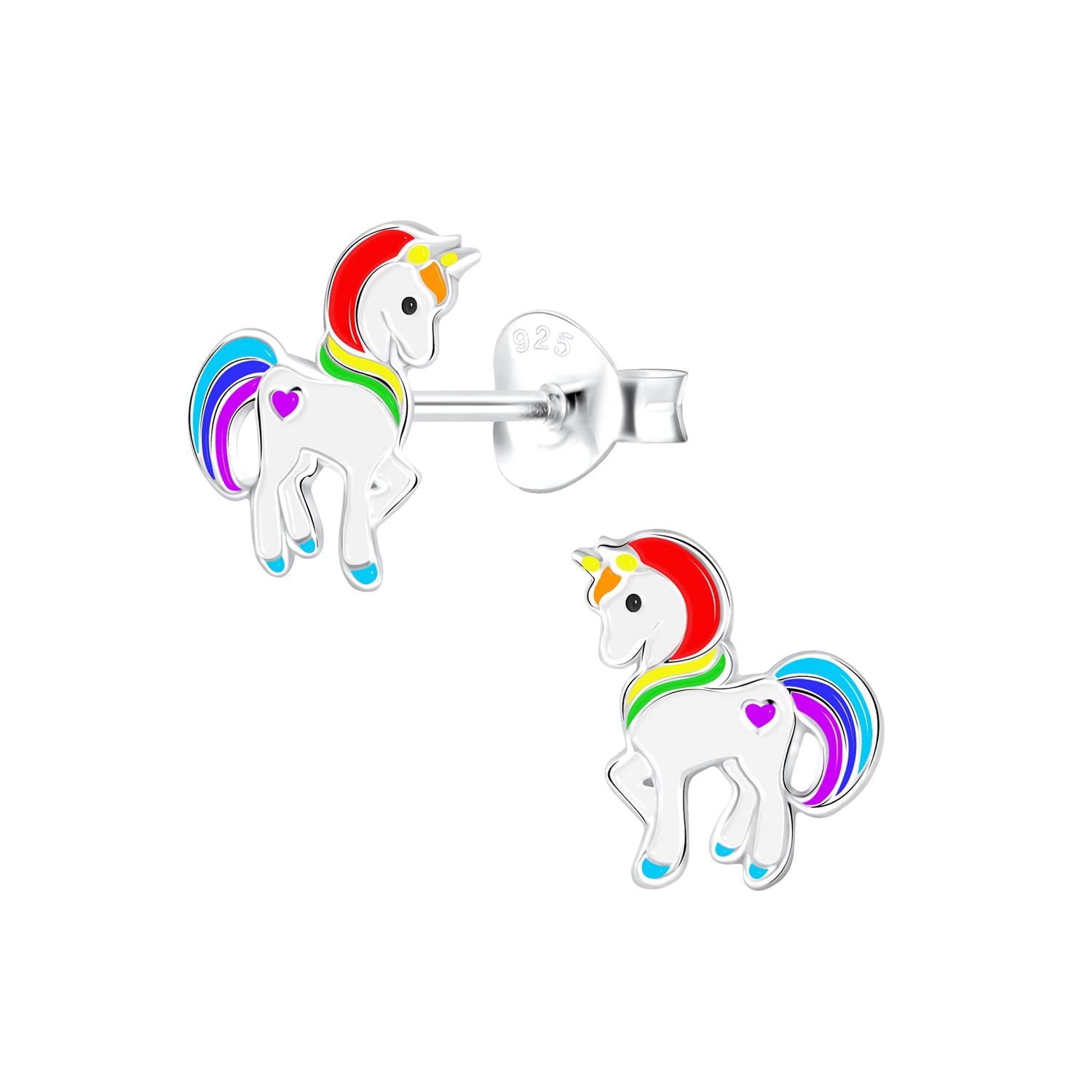 Aww So Cute 92.5-925 Sterling Silver Chandi Multicolour Unicorn Stud Earrings for Kids Girls Pure Silver (ER2162) (B0C1N8YJLL) Amazon Price History, Amazon Price Tracker