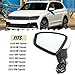 Lqito Left Driver Side Mirror Compatible With 2018 2019 2020 2021 2022 2023 2024 2025 VW Tiguan With Manual Folding Power Glass Heated Turn Signal Light White Replace#5NN857507R9B9(6Pins)