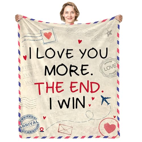 Yasrlvun Anniversary Wedding Blanket Gifts for Couples Love Blanket 152x127cm Valentines Day Wedding Anniversary Cozy Warm Throw Blanket for Wife Husband Girlfriend Boyfriend