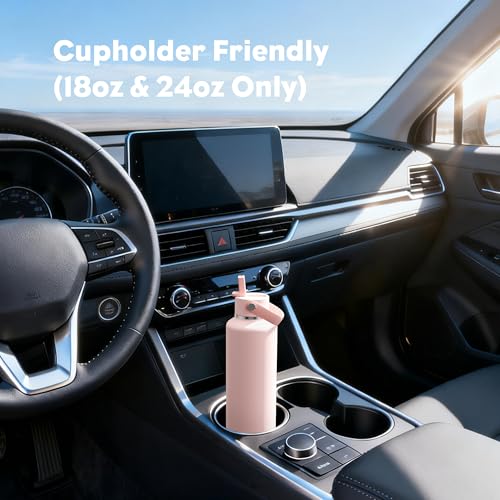 POWCAN 24 oz Insulated Water Bottle - Leakproof, Keep Cold 24H