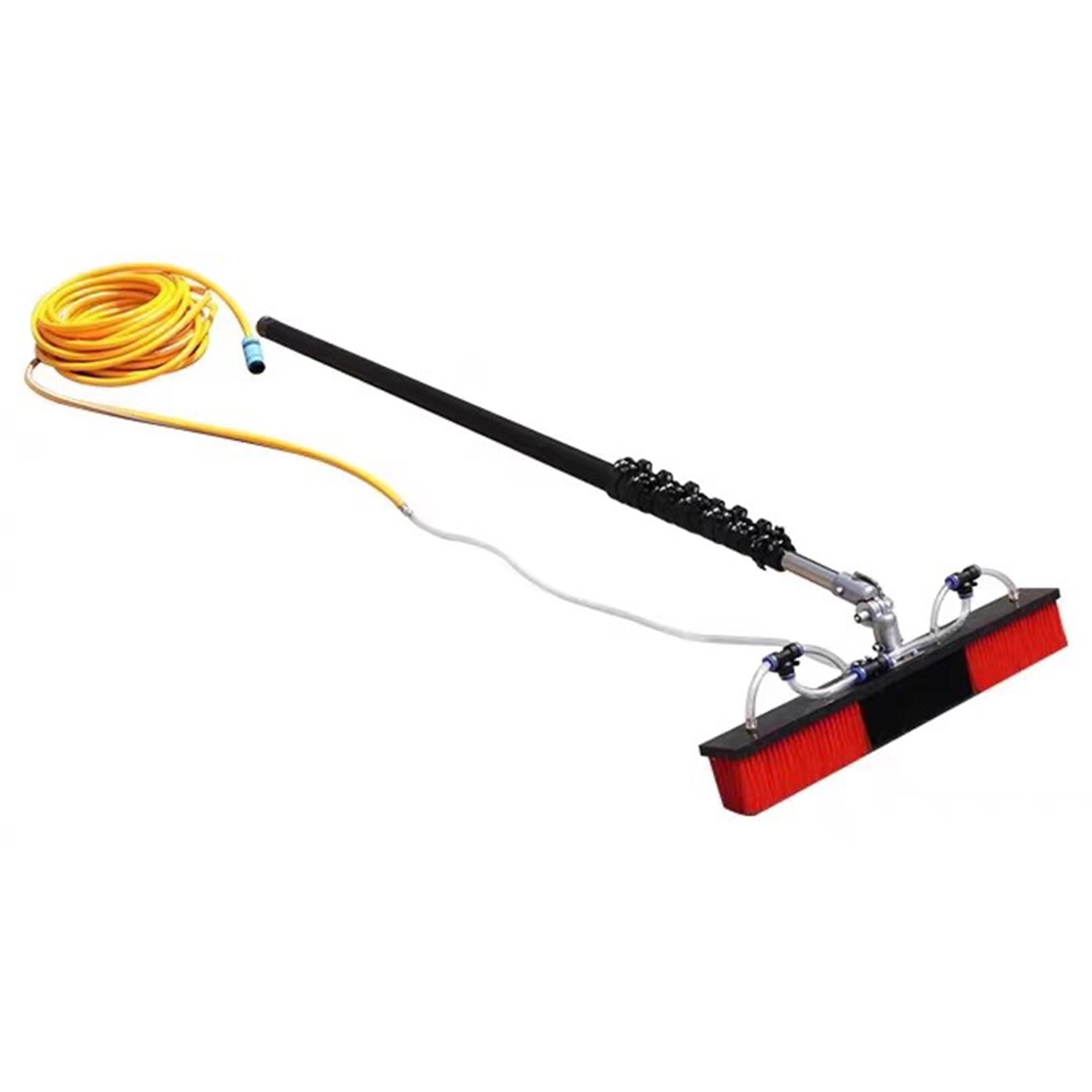 OLSKFUH Rotatable Solar Panel Cleaning Brush With Long Handle Adjustable Window Cleaner & Water Fed Pole Kit - Professional High Reach Tools For Efficient Solar Panel & Window Wa,7m/23ft