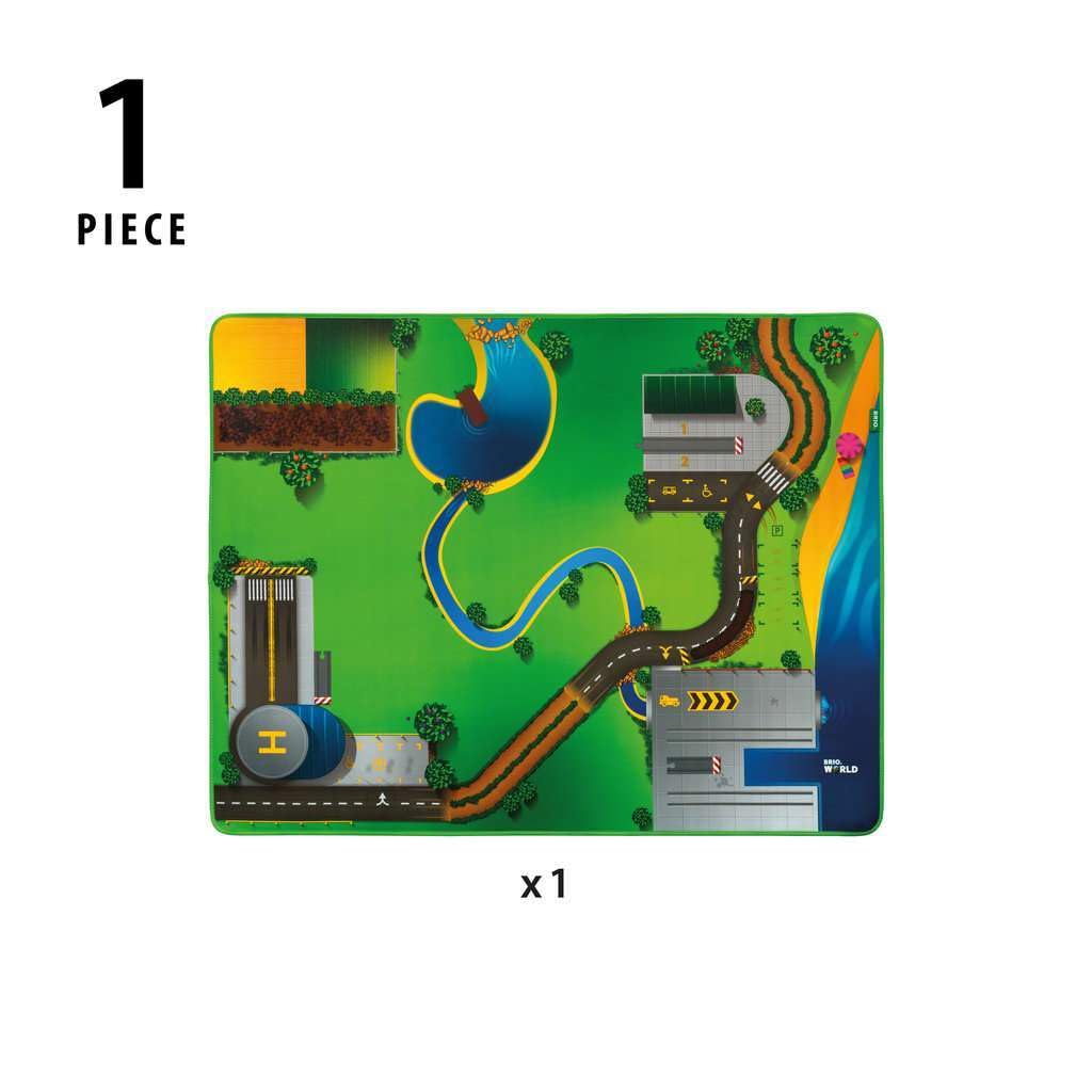 BRIO World 33994 Eisenbahn-Spielmatte - Zubehör Holzeisenbahn - Empfohlen ab 3 Jahren
