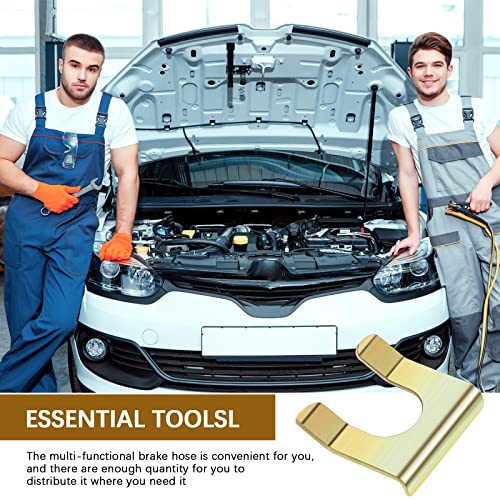 image for Frienda 12 Pieces Brake Line Clips Metal Brake Line Retainer U Shaped 