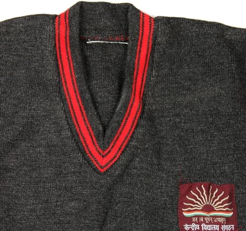Image of Kendriya Vidyalaya Full Sleeves School Uniform Sweater - Comfortable, Durable, Unisex Design, Official KV Colors