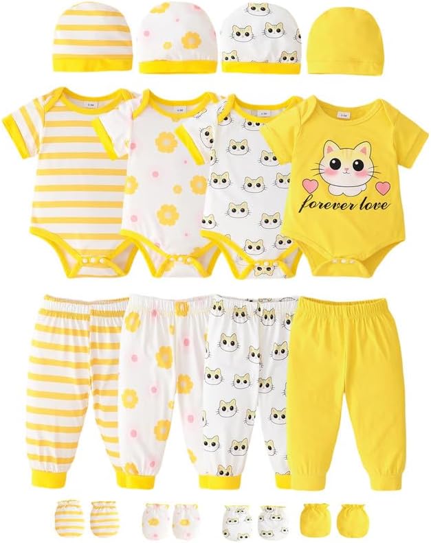 Baby Boy Girl Clothes Newborn Essentials Unisex Must Haves 20Pcs Set Cute Infant Outfits 0 3 6 9 12 18 Months