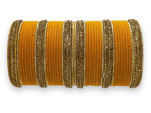 Bracelets en métal verre et oxyde de zirconium doré Medium