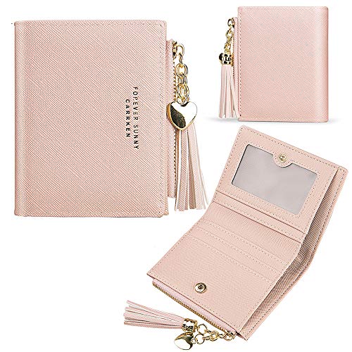 Image of Valentoria Womens Wallet Cute Elegant Long Slim Card Holder Case Minimalist Coin Purse Thin Tassels Zip Clutch Wallets for Girls Ladies | Cute
