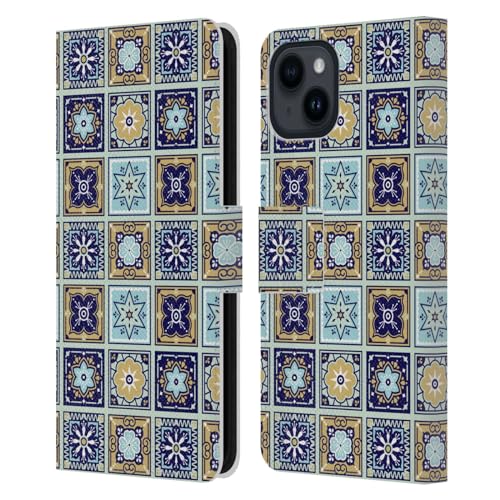 Carcasa de cuero tipo libro compatible con Apple iPhone 15 Cat Coquillette