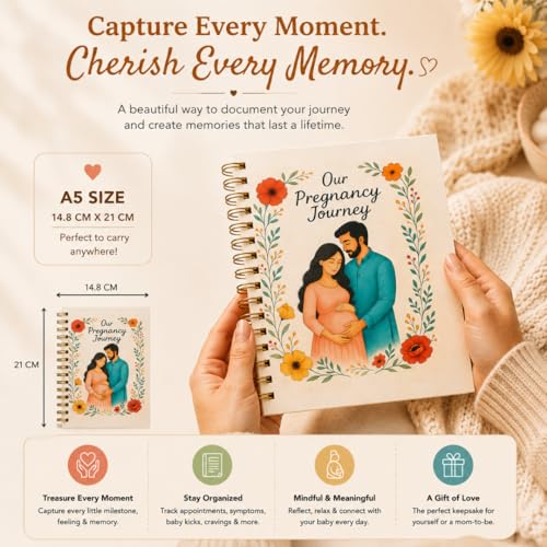 Image of Pregnancy Journal for Pregnant Women - 40-Week Bump Tracker & Memory Book with Stickers | Guided Pregnancy Planner with Prompts, Milestone Pages & Hardcover Keepsake | Gift for Expecting Moms, mothers day gift (Awaiting your arrival)