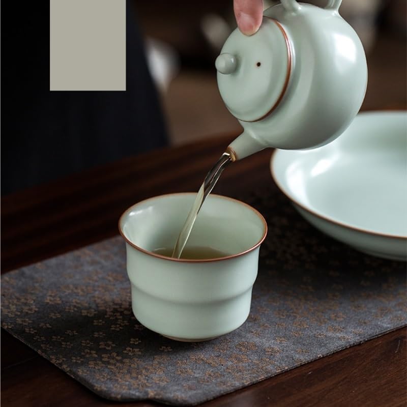 Kaffeetasse für Restaurant, tragbar, aus Keramik, handgefertigt, Tasse, Kung-Fu-Service, große Kaffeetasse für heiße und kalte Getränke