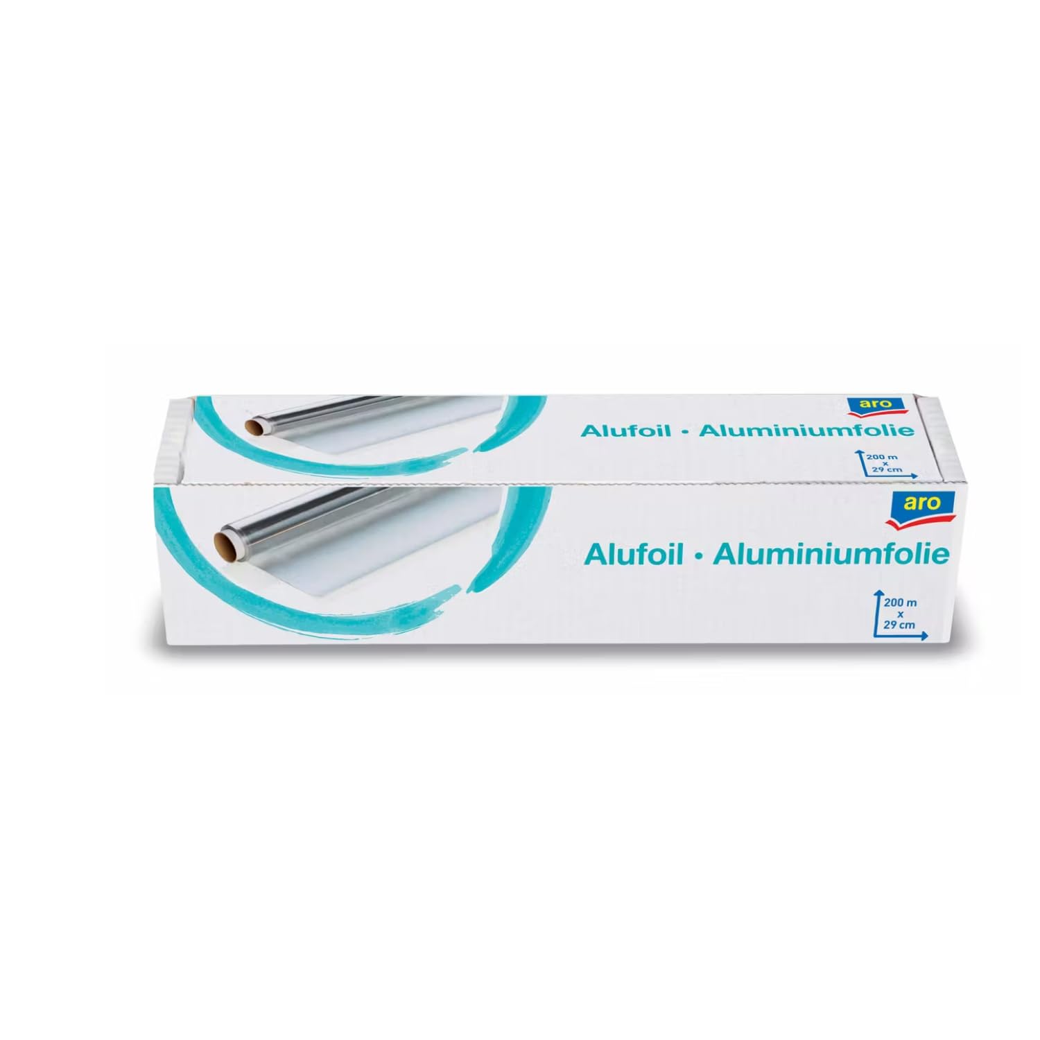 ARO Papier Aluminium 200 m x 29 cm – Film Résistant et Pratique pour Conservation et Cuisson des Aliments