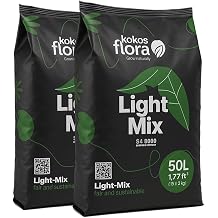 Lightmix 100 L Pack of 2 50 L - Loose Pre-Fertilised Soil for Optimal Plant Growth