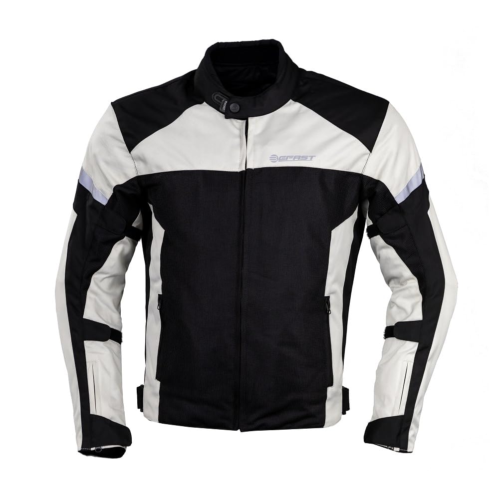 DUNA Giacca Moto Uomo Donna, Esperienza Estiva Perfetta: Certificata, Inserti Mesh e Membrana Impermeabile Rimovibile per Comfort in Primavera e Autunno, Colore Nero Grigio