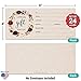 321Done Blank Gift Certificates Rustic (Set of 24) 4x9 for Small Business, Holiday, Christmas Voucher, Spa, Salon - Floral Rose Wreath Kraft Tan