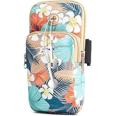 WATACHE Sports Arm Bag, Universal Unisex Armbands Exercise Workout Running Gym Armbands Phone Holder Pouch Case with Earphone Hole for iPhone, Samsung Galaxy and LG,#2Light Blue Cover