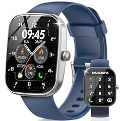 Smartwatch con Effettua/Risposta Chiamate, 1.91'' HD Orologio Smartwatch Uomo, 110+ Modalità Sportive Fitness Tracker, IP68 Smart Watch con Contapassi/Sonno/Cardiofrequenzimetro per iOS Android, Blu