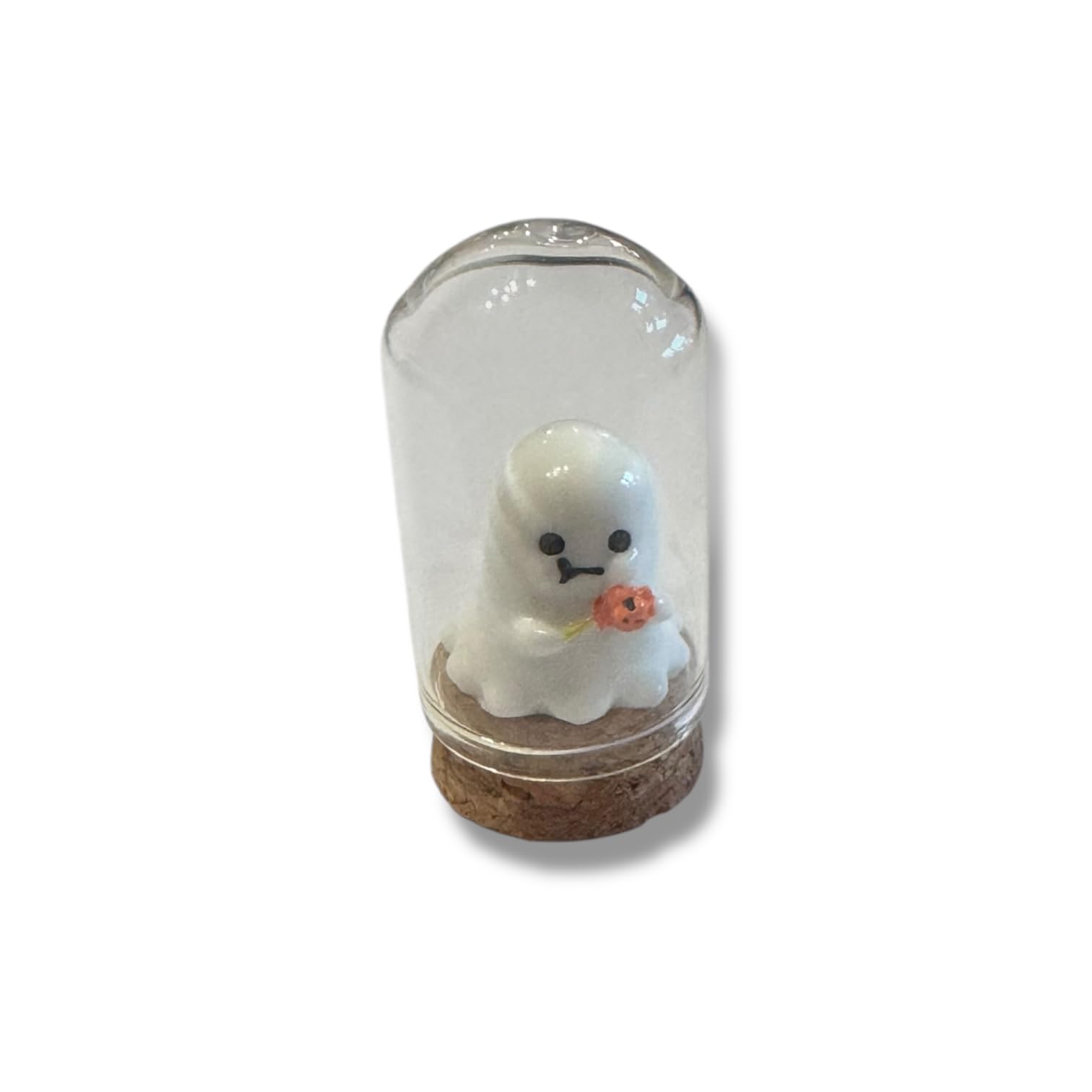 Halloween Ghost in Glass Jar Decoration, Trick or Treating Ghost with Lolly, Corked Container, Clear, 250 ml - Image 2