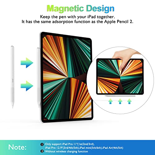 Image of Ciscle Stylus Pencil Compatible for Apple iPad, Stylus Pen for iPad with Palm Rejection, Tilt, Magnetic Function High Precision for iPad 6th-8th /iPad Pro 11''& 12.9'' /iPad Mini 5th /iPad Air 3rd 4th