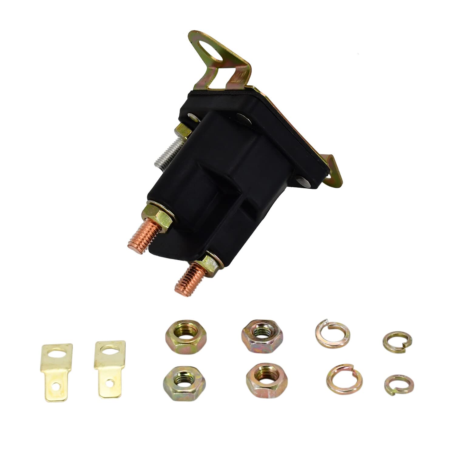 MIU12537 Solénoïde de démarreur 12 V 782-1221-210-22 compatible avec tracteur John Deere S240 X300 X304 X305 X310 X320 X380 X384 X390 X394 FS600V FS600V FS600V 51 V. Compatible avec Toro 884