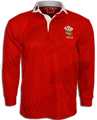 HSF/QuickeeTee Childrens Welsh Wales Cymru Tops 6 Nations World Cup Kids Full Sleeve Rugby Retro Shirts …