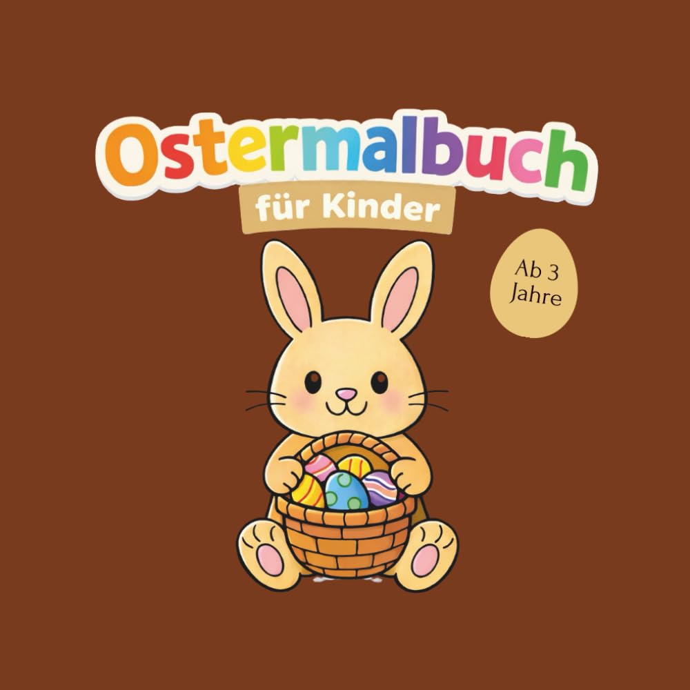 Ostermalbuch für Kinder: 50 fröhliche Ostermotive mit großen Flächen und dicken Linien – perfekt für Kinder ab 3 Jahren