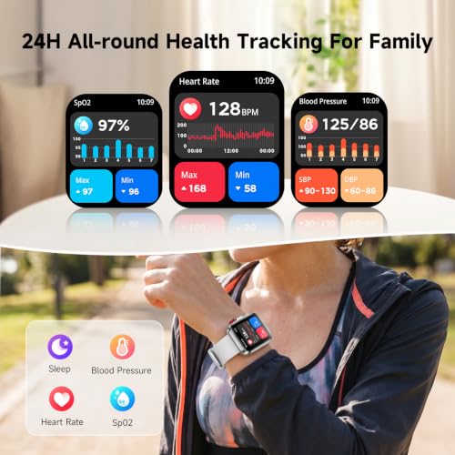 Image of Smart Watch for Men Women, Fitness Tracker Smartwatch 1.83 inch HD IP68 Gray