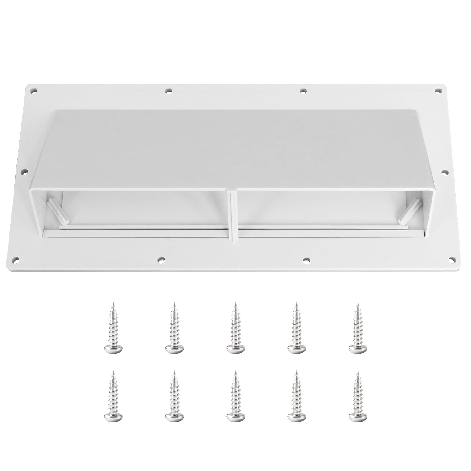 Gekufa RV Range Hood Vent Cover with 10 Pcs Screws, RV Stove Vent Cover/RV Exhaust Vent Cover, White
