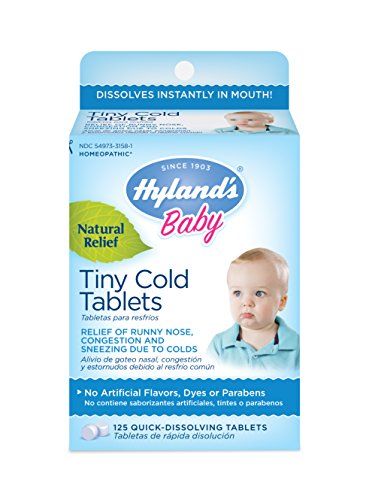 Hyland's Baby Tiny Cold Tablets, Natural Relief of Runny Nose, Congestion, and Occasional