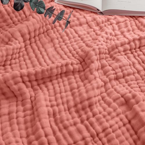 Comfy Cubs Muslin Throw Blanket - 50x60, 6-layer cotton