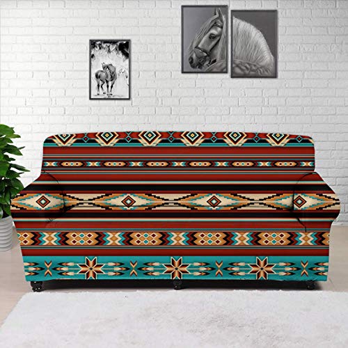 Fuibeng Southwestern Tribal Geometric Ethnic Sofa Slipcoverstretch Elastic Sofa Covers Durable Anti Dirty Furniture Decoration Living Room Chair Cover Cushion Xl #TOP1