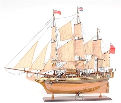 Tall Ship Model Bounty - Nautical Collectible, Antique Ship Decor, Metal Miniature Ship, Pirate Ship Replica, Home Decor