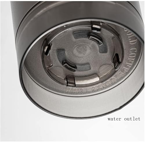 Miniatura 5 de JITEM Cafetera - Gotero de vidrio para café y té, cafetera con filtro de acero inoxidable de flujo de agua ajustable para café o té