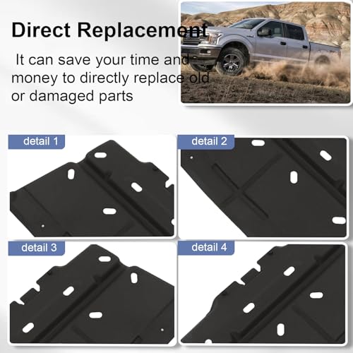 Image of Engine Splash Panel Shield Under Diaper with mounting Screws Compatible with Ford F150 F-150 2015 2016 2017 2018 2019 2020 2021 2022 2023 2024 OEM# ML3Z-7222-D