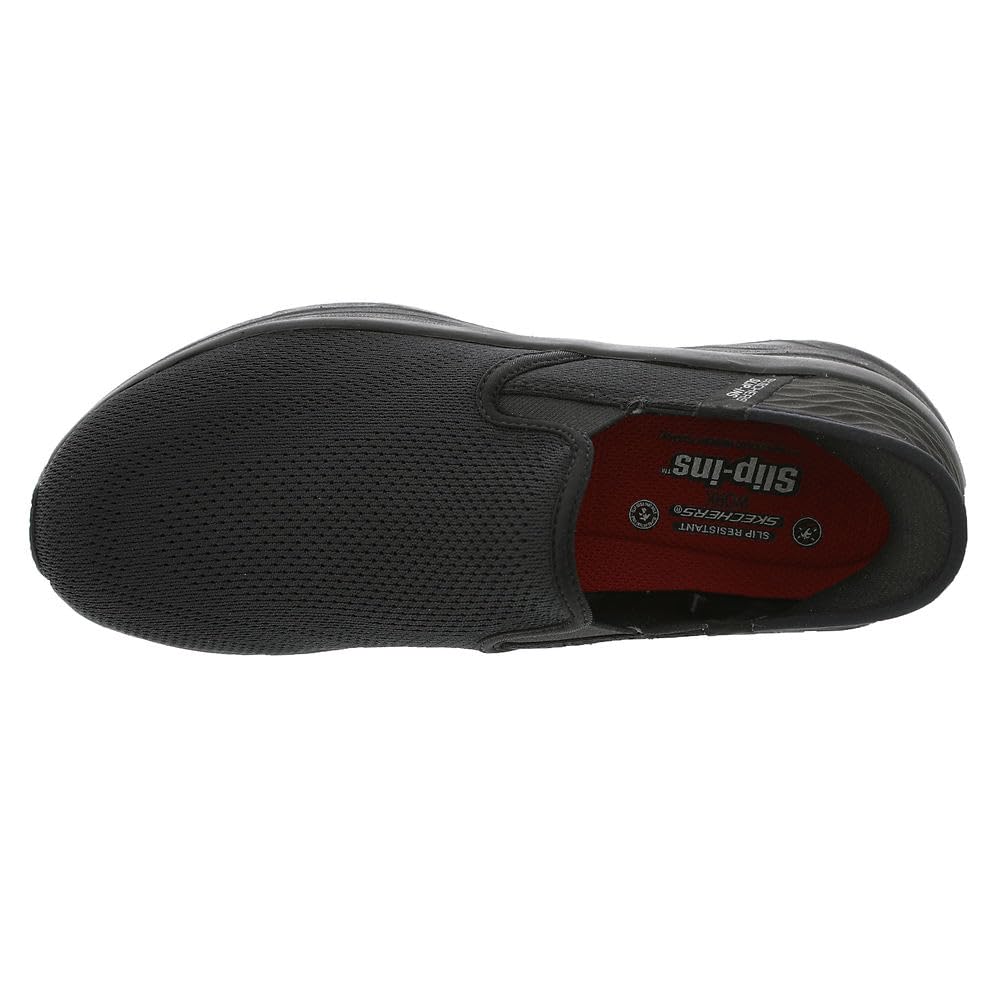 Skechers Women's DlUx Walker SR Ugina Hands Free Slip-Ins Health Care Professional Shoe, BLK, 6.5