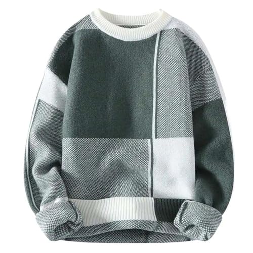 Pull d'hiver à carreaux pour homme idéal pour les journées froides en ville