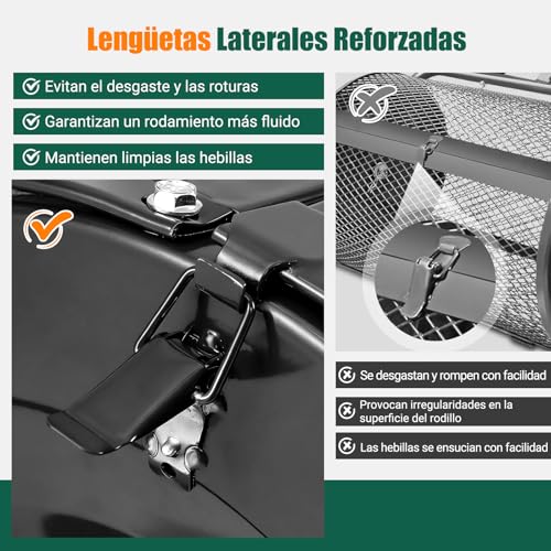 Esparcidor de compost 77L COSTWAY con cesta metálica negra y mango ajustable 7