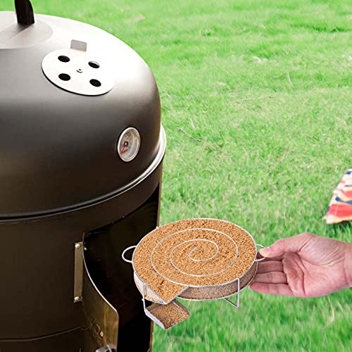 Encham Rund Rauchgenerator Edelstahl Kaltraucherzeuger Kaltrauchgenerator für Kugelgrill Smoker und Räucherofen Räucherschnecke 18 CM
