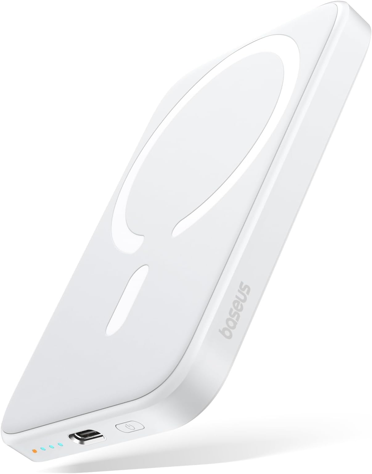 Baseus Magsafe Portable Charger for iPhone, 6,000mAh 20W Magnetic Power Bank, Fast Charging Wireless Battery Pack with 20W USB-C for iPhone 17/16/15/14/13/12 Series, 2025 Version,White