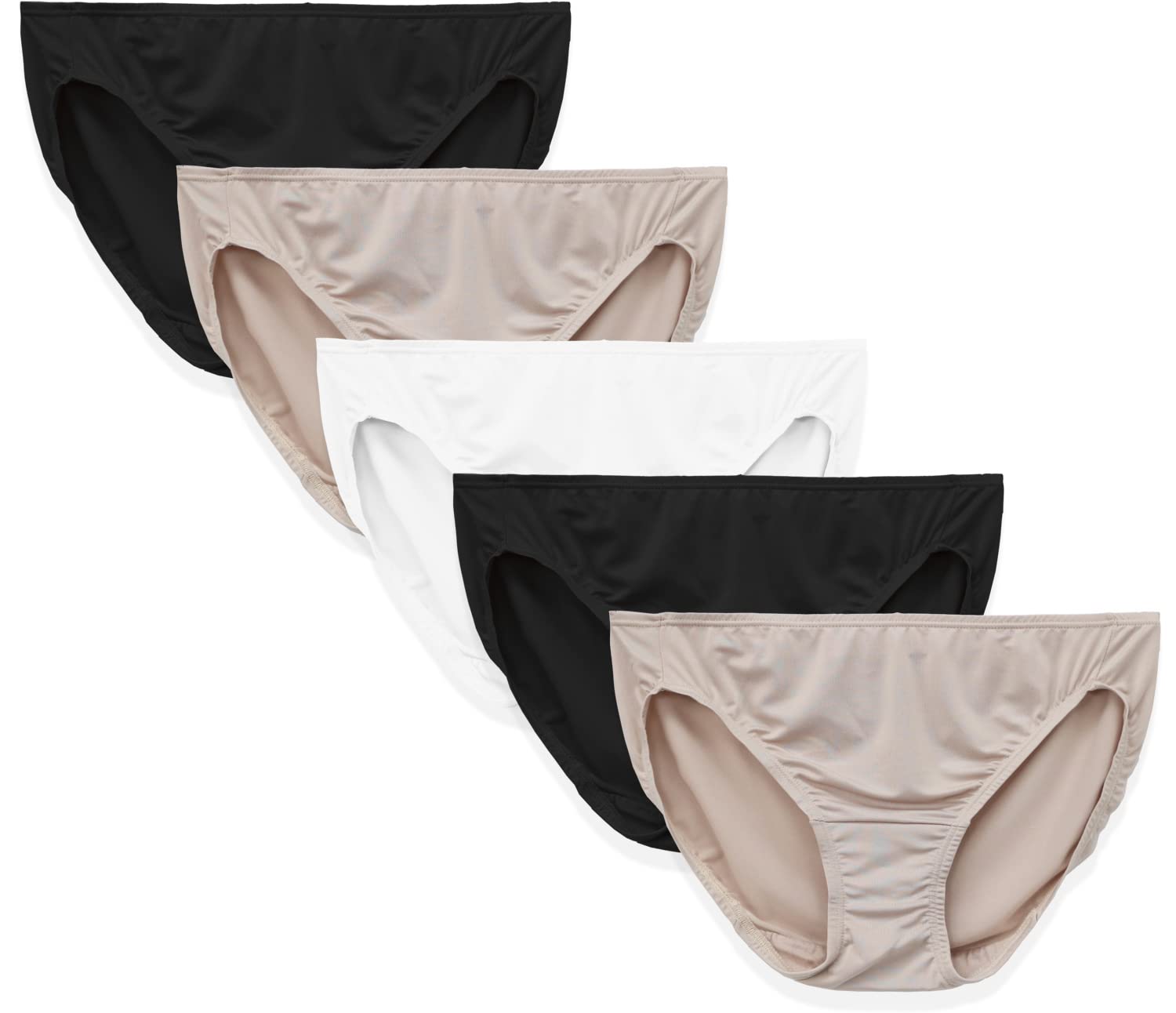 Fruit of The Loom 5 Pack Microfiber Bikini Panties Confezione da 5 Mutandine Bikini in Microfibra Donna (Pacco da 5)