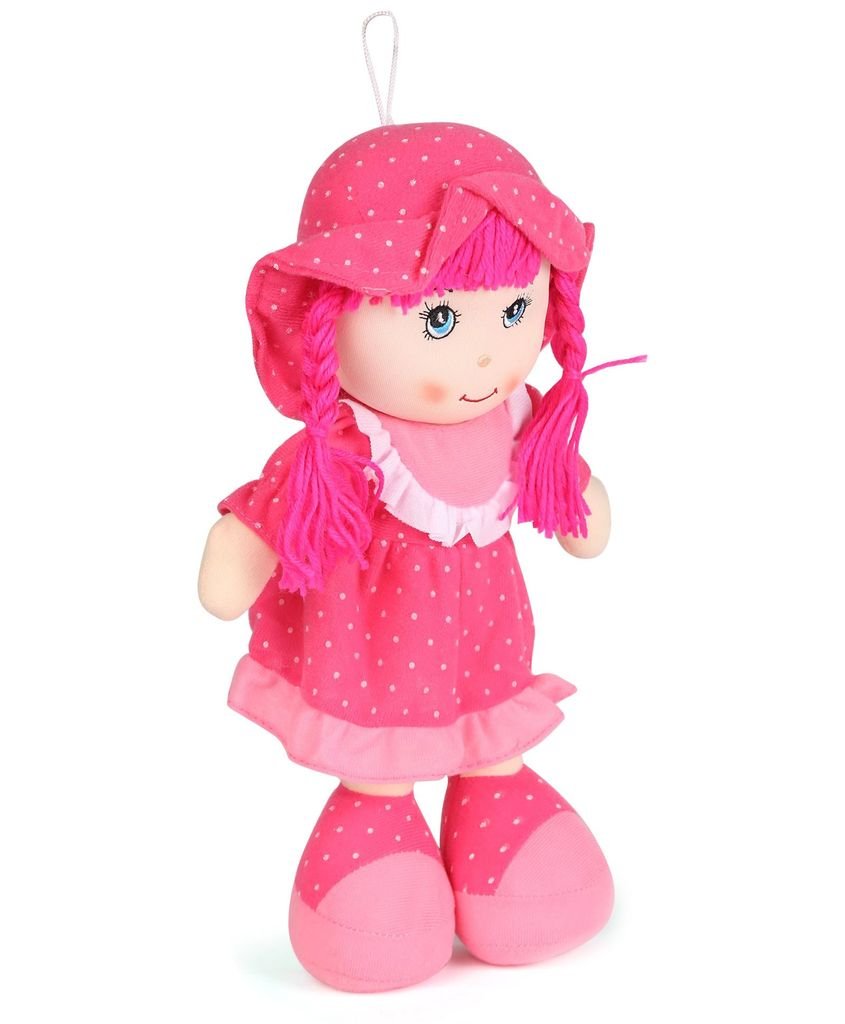 Tickles Pink Cute Smiling Cap Doll Stuffed Soft Plush Toy Love Girl 35 cm