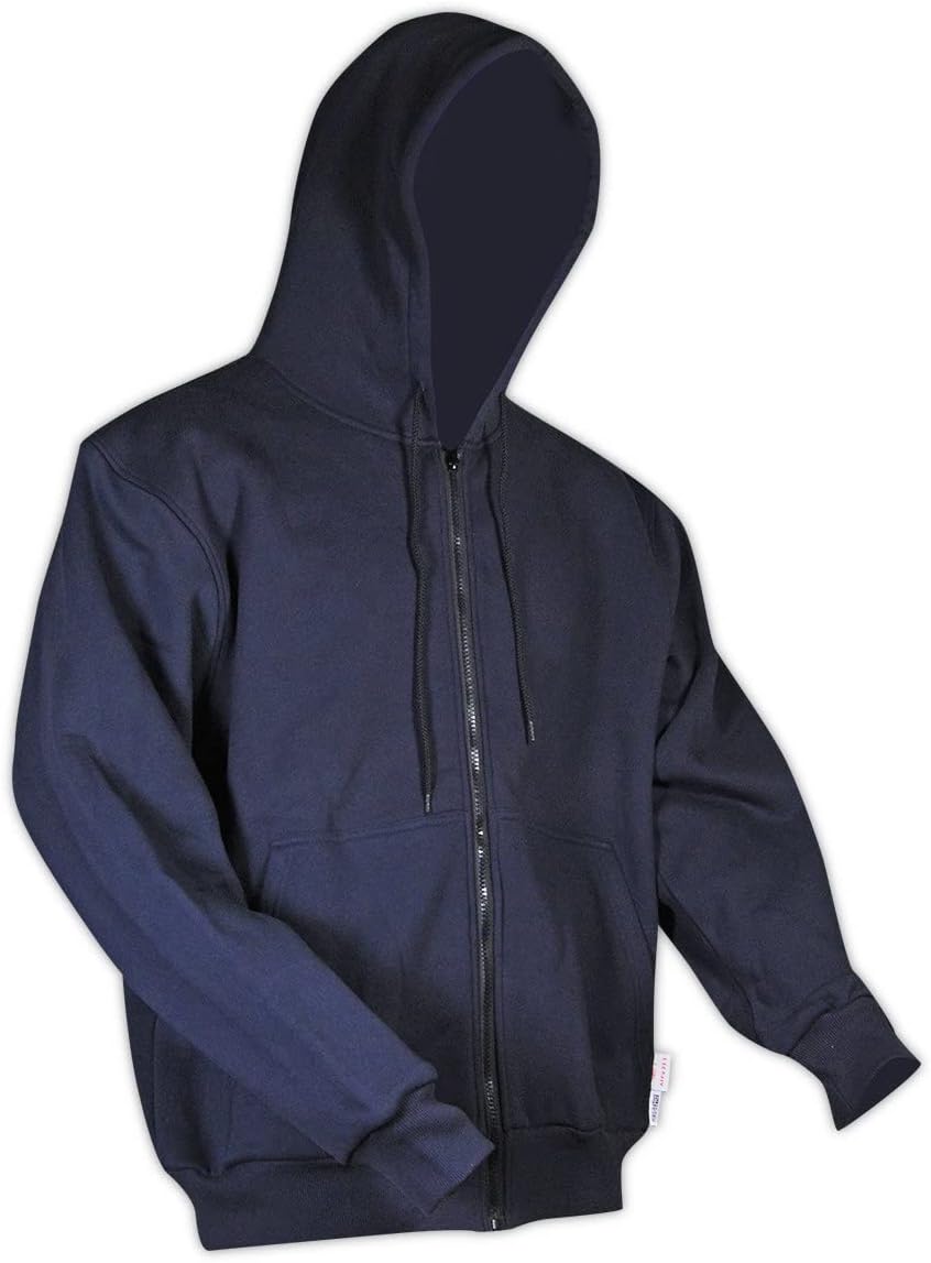 MAGID HC12DHN Dual-Hazard 12.0 oz. FR Zip-Front Hoodie, Medium
