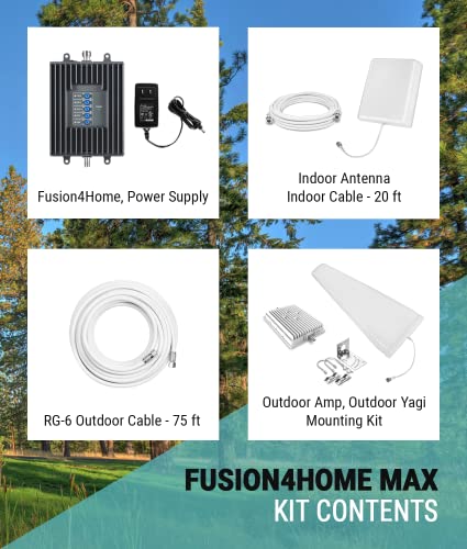 Image of SureCall Fusion4Home Max | Most Powerful 5G /4G Cell Phone Signal Booster for Home | Best-in-Class Extended Range Technology | All-Carrier Verizon AT&T T-Mobile US Cellular | FCC Certified USA Company