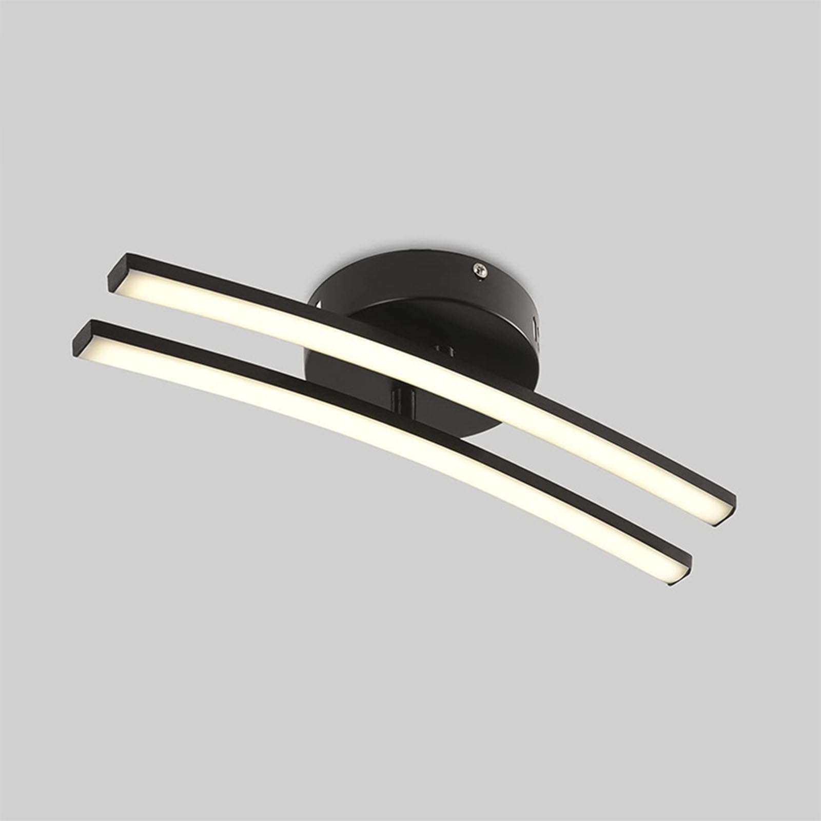 LED Ceiling Light, Elegant Curved Design Ceiling Lights,2 Built-in LED Boards,12W Warm White Light 3000K, Modern Ceiling Fixture for Living Rooms, Bedroom, Kitchen, Hallway, Dining Room