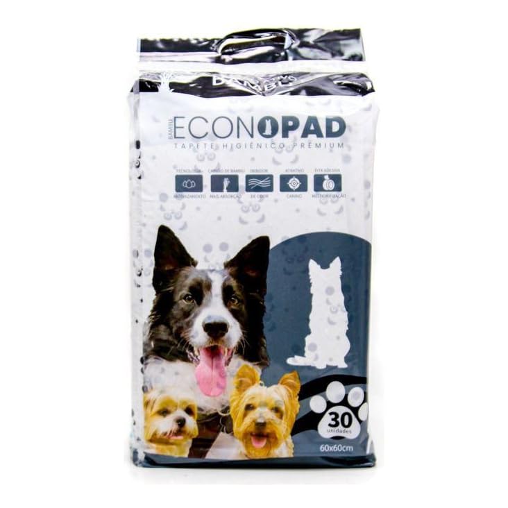 Tapete Higiênico Pet Econopad Carvão Bambu 90x60 30Un Cães