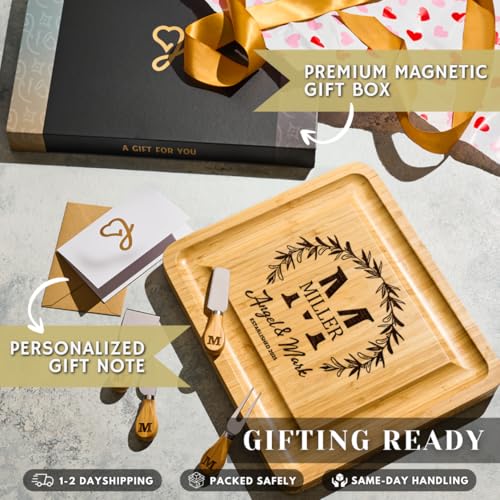Personalized Charcuterie Boards Gift Set, Custom Engraved for Wedding - Image 2
