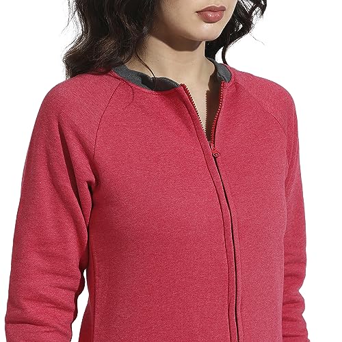 Image of Campus Sutra Women Cotton Regular Fit Hooded Sweatshirt