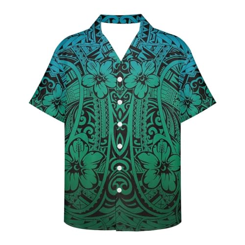 Samoan Puletasi Couple Dress for Men and Women One-Shoulder Polynesian Printed Samoan Tribal Dresses & Man Shirts4